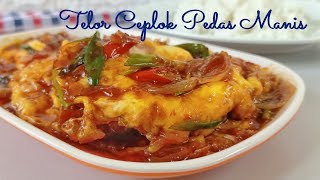 Resep Telur Ceplok Bumbu Pedas Manis Simple [upl. by Venn]