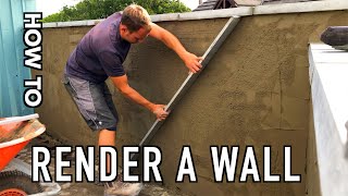 How to plaster an outside wall [upl. by Kailey]