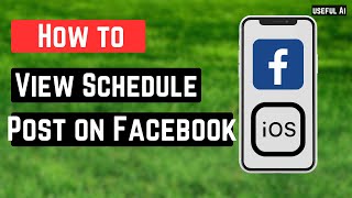 How to View Scheduled Post on Facebook  QUICK AND EASY [upl. by Thebault]