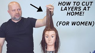 How to Layer Your Own Hair at Home  TheSalonGuy [upl. by Jolenta]