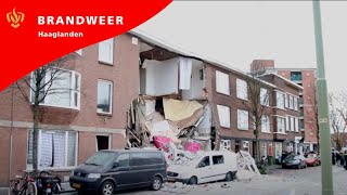 Brandweer Haaglanden  Explosie Jan van der Heijdenstraat Den Haag 2019 [upl. by Lupita]