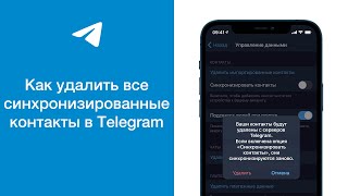 Как удалить все синхронизированные контакты в Telegram [upl. by Avihs]