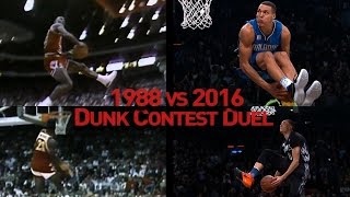 NBA Slam Dunk Contest Duel 1988 vs 2016 [upl. by Acisseg]