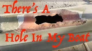 Fiberglass Boat Repair  Theres A Hole In My Boat  Broken Pilot House Part 7 [upl. by Tichon271]