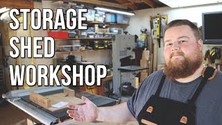 Storage Shed Shop Tour  2020 Small Workshop Tour  Woodworking Woodturning DIY [upl. by Aiuqal]