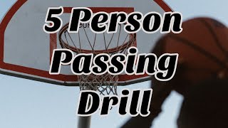 5 Person Passing Basketball Practice Drill [upl. by Nahshon]