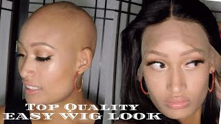 Flawless Bob Lace Frontal Wig Install on bald scalp Alopecia [upl. by Robinet]