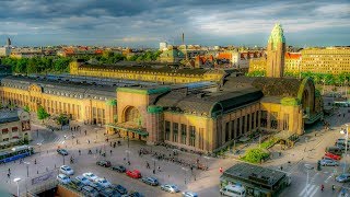 A Walk Around Helsinki Central Railway Station Helsinki Finland [upl. by Kifar]