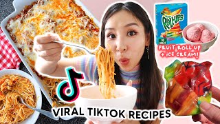 I Tried TikToks most viral recipes Im back baby 🙌🏻 [upl. by Leiso]