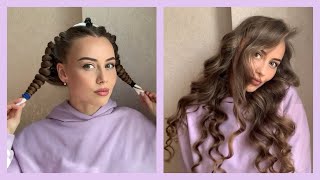 НОВЫЙ способ КАК СДЕЛАТЬ КУДРИ БЕЗ ПЛОЙКИ  HEATLESS CURLS TUTORIAL [upl. by Hsitirb]