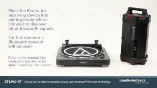 How to Pair the ATLP60BT Wireless Turntable to a Bluetooth® Device [upl. by Atsejam]