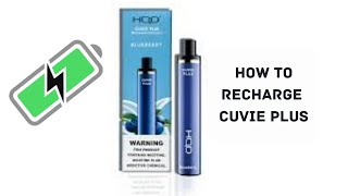 How to RECHARGE Cuvie Plus Vape in Minutes [upl. by Brenna244]