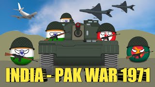 INDIA PAKISTAN 1971 WAR Countryballs [upl. by Joses]