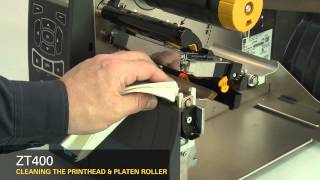 Zebra ZT400 Howto Clean the Printhead amp Platen [upl. by Adnoek]