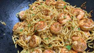 GARLIC SHRIMP NOODLES  QUICK SHRIMP RECIPES  TERRIANN’S KITCHEN [upl. by Bonita]