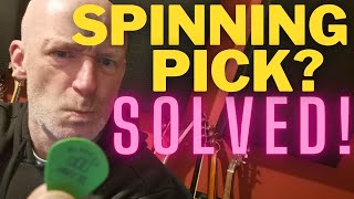 SPINNING TURNING SLIPPING TWISTING GUITAR PICK HOW TO STOP IT [upl. by Hogle116]