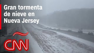 Así quedó Nueva Jersey tras la tormenta de nieve [upl. by Alleuqram174]