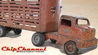 1953 Tonka COE Livestock Semi Truck Restoration [upl. by Aloysius106]