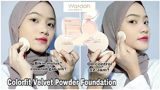 Review Jujur Bedak Wardah Colorfit Velvet Foundation  Bikin Mulus [upl. by Ressler]