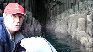 Inside Fingals Cave Staffa  Exploring a Geological Phenonomenon by Boat Scotland [upl. by Aehsal339]