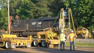 Clean Up amp Locomotives Being ReRailed after Derailment in Germantown TN 61319 4K [upl. by Gwenneth]