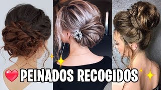 PEINADOS RECOGIDOS FÁCILES Y ELEGANTES PARA CABELLO LARGO Y CORTO 2018 [upl. by Neeli]