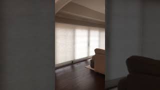 Hunter Douglas Applause® honeycomb shade with PowerView® motorization over sliding glass doors [upl. by Benedic183]