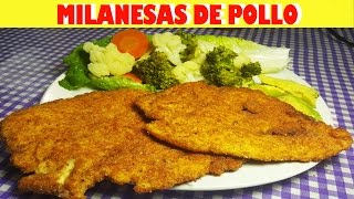 Como hacer Milanesas de Pollo  Chicken Milanesas [upl. by Oah612]