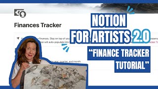 Notion for Artists 20 Finance Tracker Tutorial [upl. by Trstram]