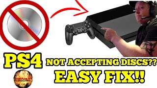 PS4 WONT ACCEPT DISCS  EASY FIX [upl. by Eadahc]