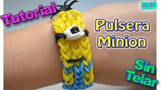 ♥ Tutorial Pulsera Minion sin telar ♥ [upl. by Zena]