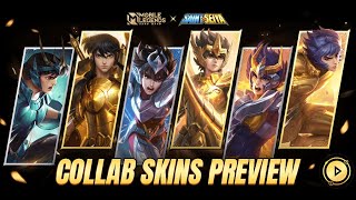 New Skins Preview  MLBB X Saint Seiya Collab  Mobile LegendsBang Bang [upl. by Illac88]