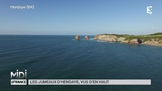 VUE DEN HAUT  Les jumeaux dHendaye vus den haut [upl. by Enal796]