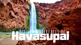 All Havasupai Waterfalls  Havasu Falls Mooney Beaver amp Navajo Falls [upl. by Yul]