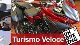 MV Agusta Turismo Veloce 800 Lusso  Unboxing walkaround details [upl. by Jueta32]