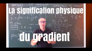 La signification physique du gradient [upl. by Atinot]