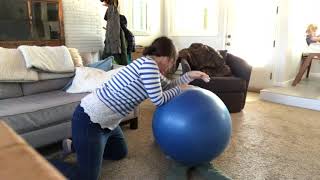 Therapy ball activities for proprioceptive input [upl. by Laehcar]