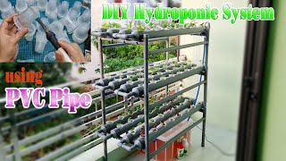 How to make a Hydroponic System at home using PVC Pipe [upl. by Akiam]