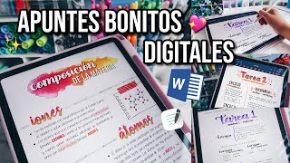 APUNTES BONITOS DIGITALES EN WORD  IPAD PRO  DanielaGmr â™Ą [upl. by Vanhomrigh824]