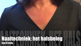 Naaitechniek Het halsbeleg [upl. by Nellda]