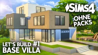 Die Sims 4 Haus bauen ohne Packs  Base Villa 1 Grundriss deutsch [upl. by Greenquist]