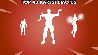 TOP 40 RAREST EMOTES IN FORTNITE September [upl. by Michaud]