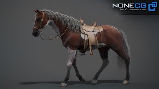 Animated Horse 3D Model by NoneCG [upl. by Hamburger488]