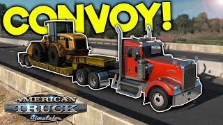 SPYCAKES JOINS THE CONVOY amp POLICE CRASH  American Truck Simulator Multiplayer [upl. by Neve727]