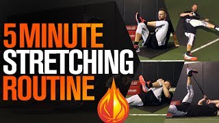 5 Minute Basketball Stretching Routine with Coach Alan Stein [upl. by Amabelle]