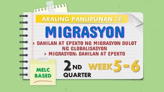 AP10 2ND QUARTER WEEK 56 MIGRASYON  KONSEPTO AT KONTEKSTO  DAHILAN AT EPEKTO [upl. by Redfield]