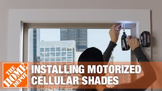 How to Install Motorized Shades  The Home Depot [upl. by Nwahsav816]