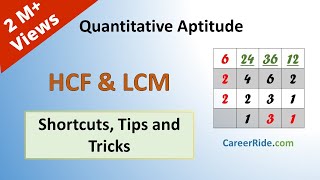 HCF and LCM  Shortcuts amp Tricks for Placement Tests Job Interviews amp Exams [upl. by Ahsien]