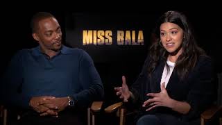 Gina Rodriguez amp Anthony Mackie Interview Miss Bala [upl. by Silvanus]