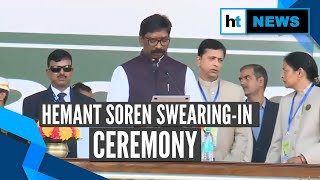 Hemant Soren takes oath as the 11th chief minister of Jharkhand [upl. by Iveson]